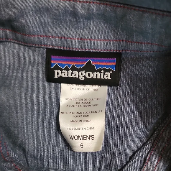 Patagonia Women’s Modest Denim Shirt Dress Blue Size 6 - Picture 4 of 9